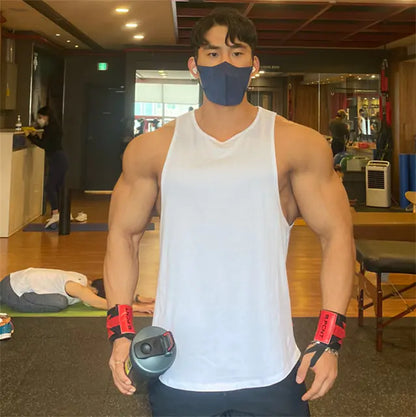 Men's Solid Color Muscle Fitness Sleeveless Training Vest