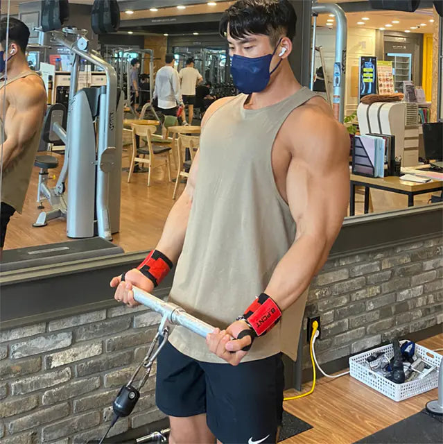 Men's Solid Color Muscle Fitness Sleeveless Training Vest